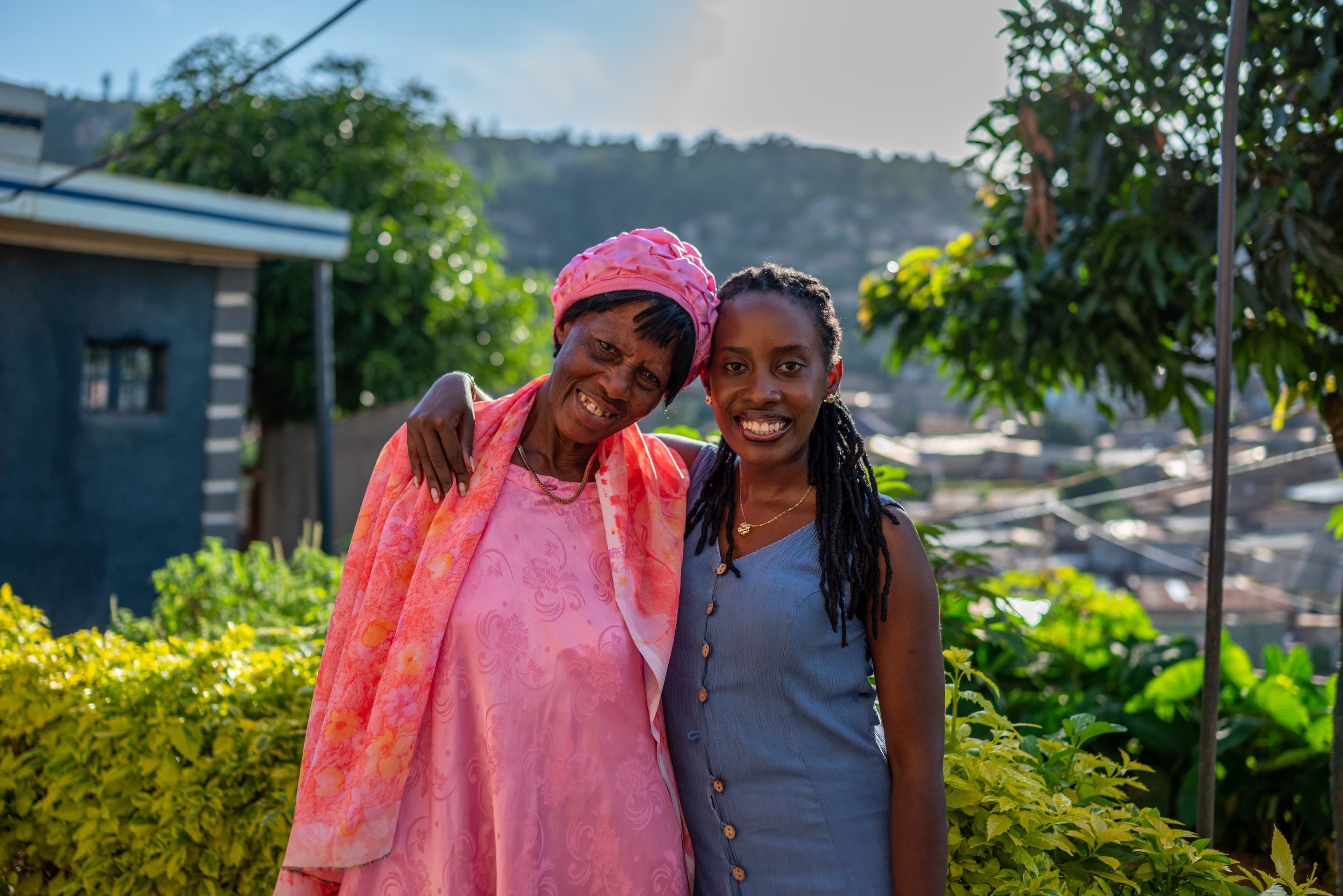 Amina with her mum