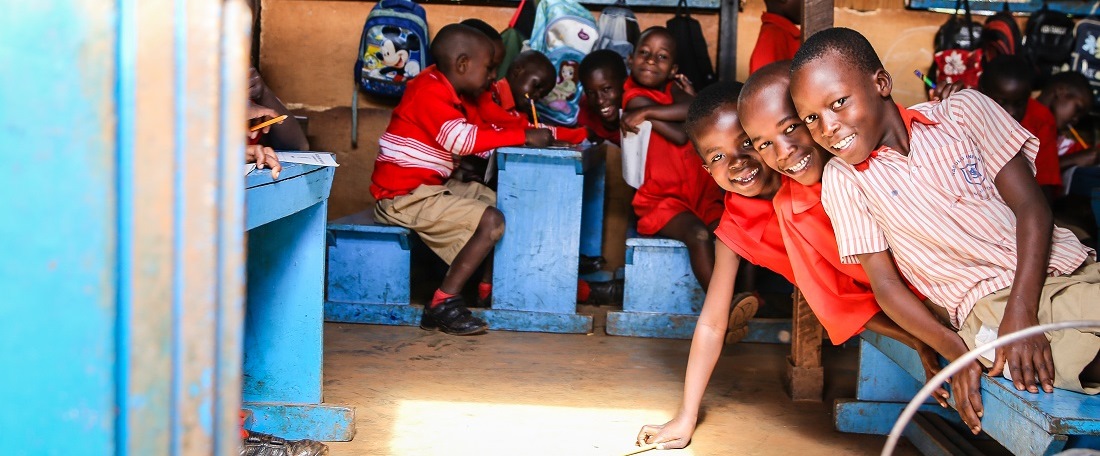 Kenyan children in classroom