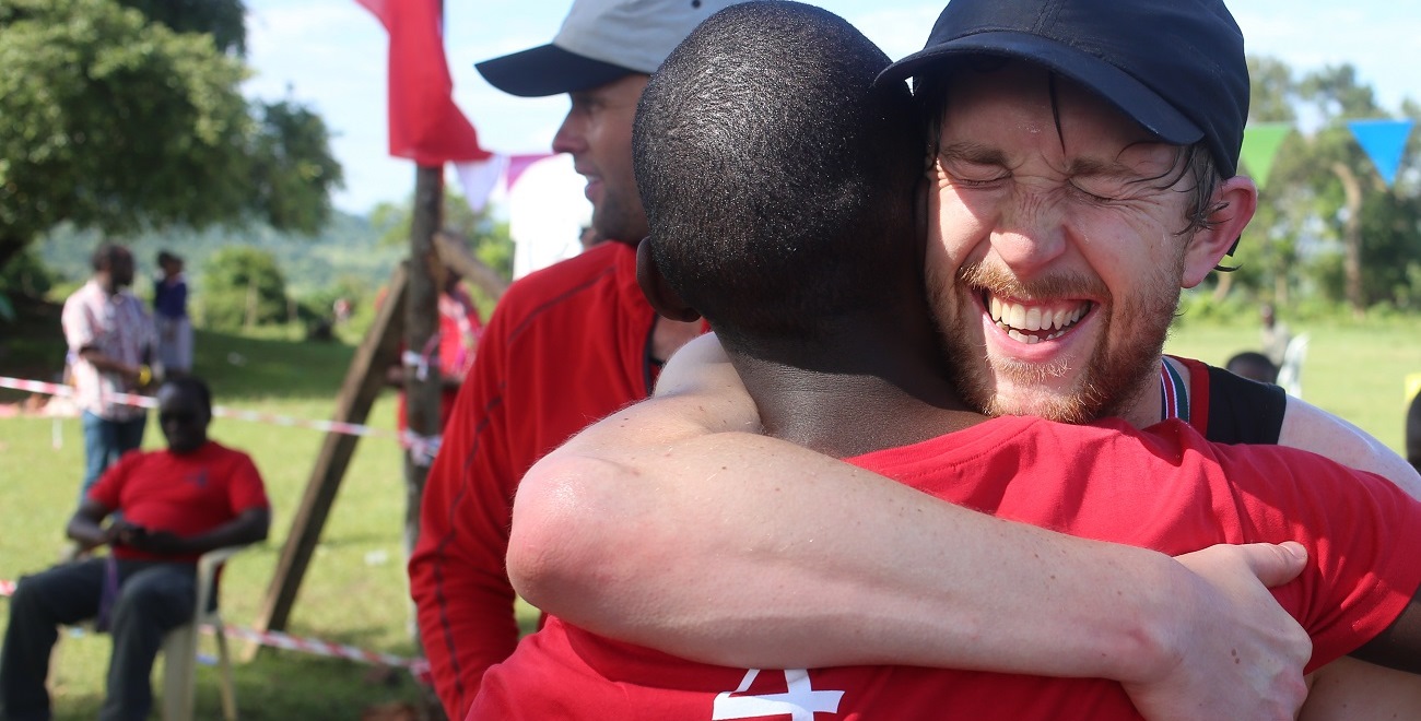 Darren finishing the Muskathlon