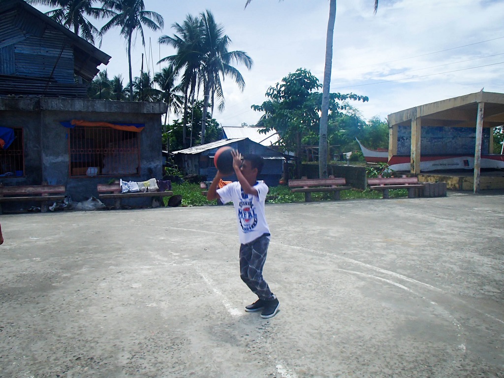 Playing basketball in the Philippines