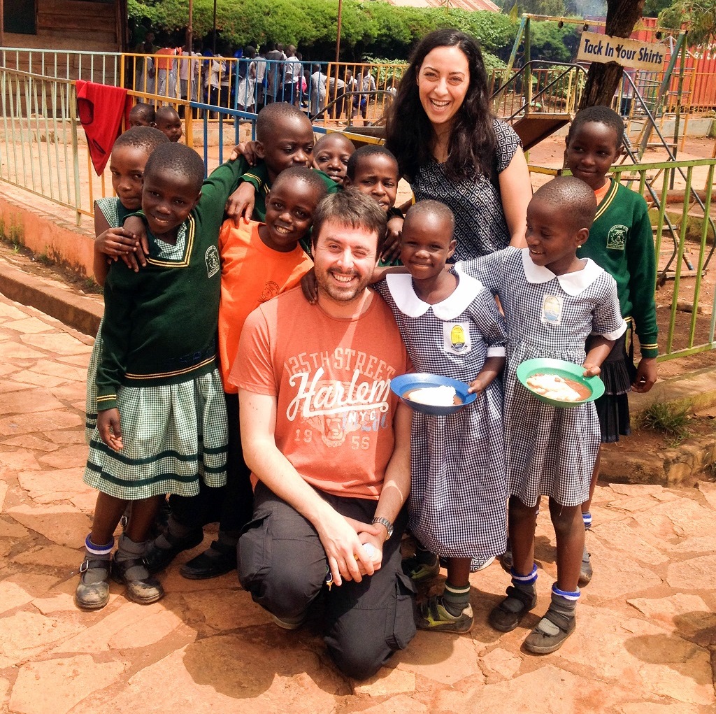 Richard Murphy with sponsored children