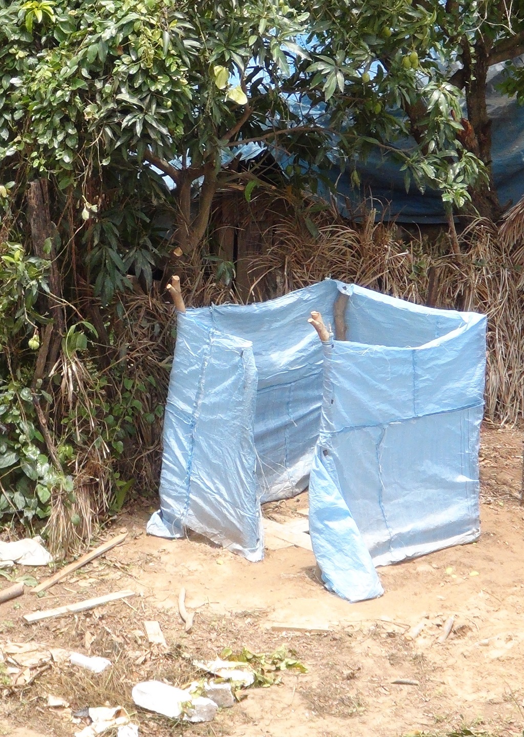 Hole in ground Bolivian toilet