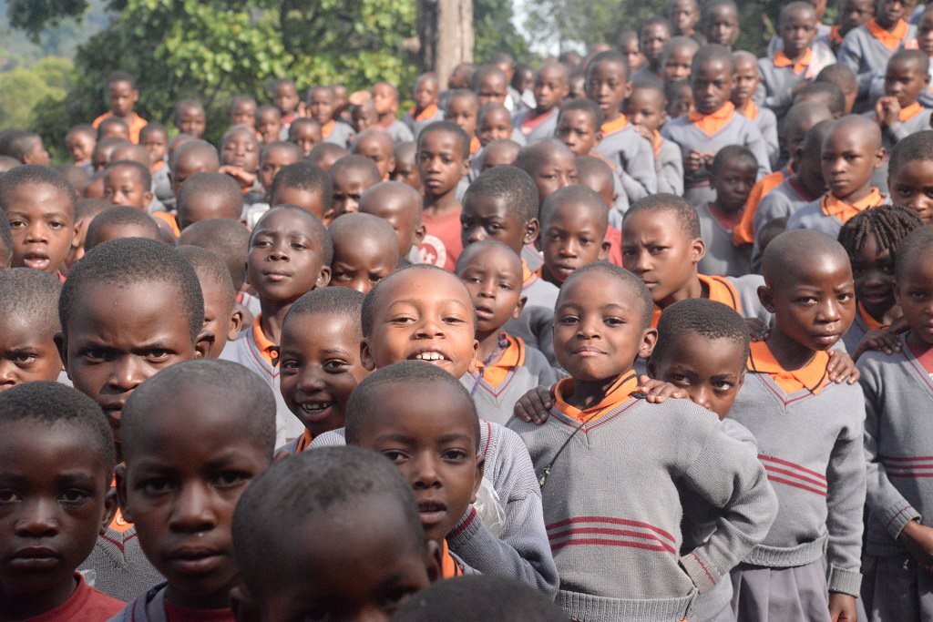 Sponsored children at Compassion project in Uganda