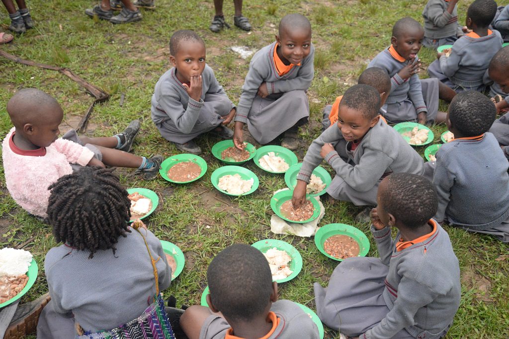 Lunchtime at Compassion project in Uganda