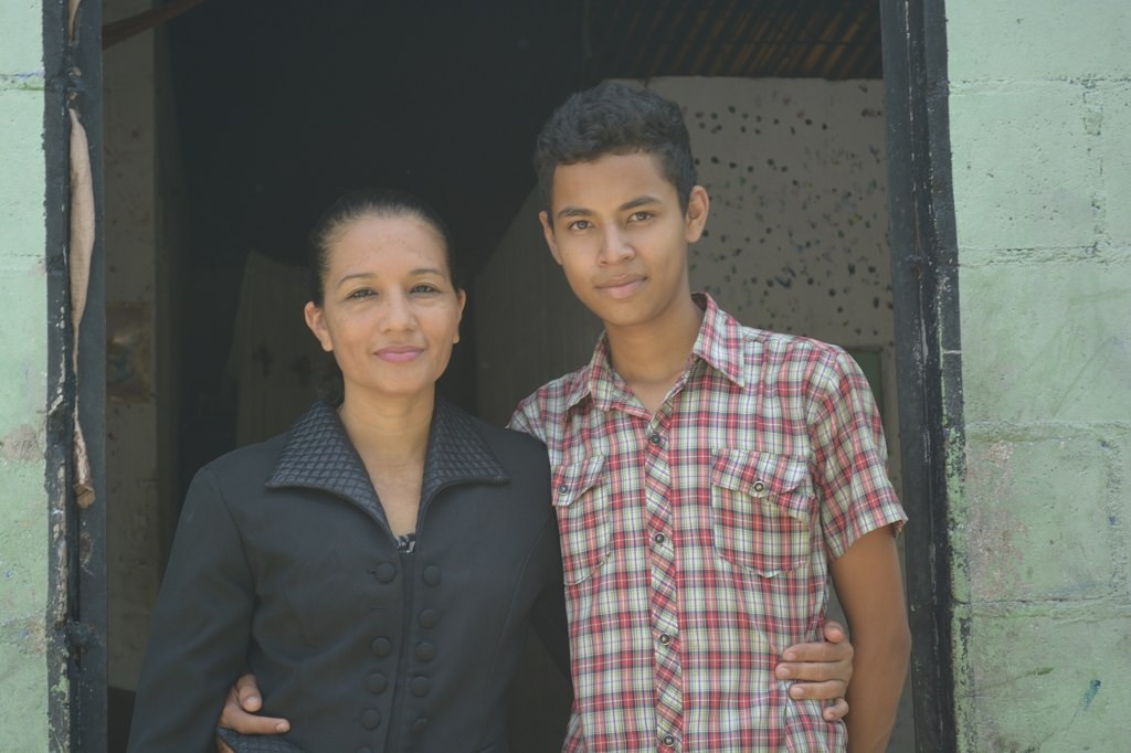 Mother and son from El Salvador