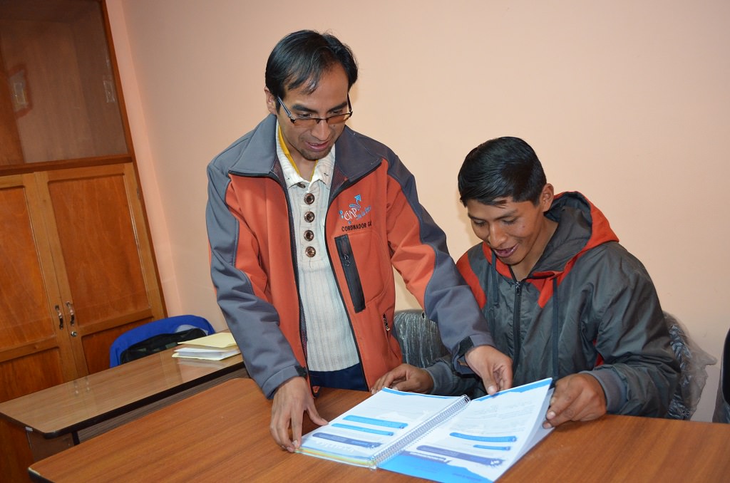 Miguel with his tutor