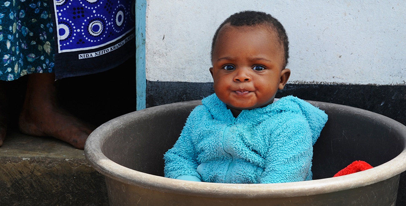 Baby in bath