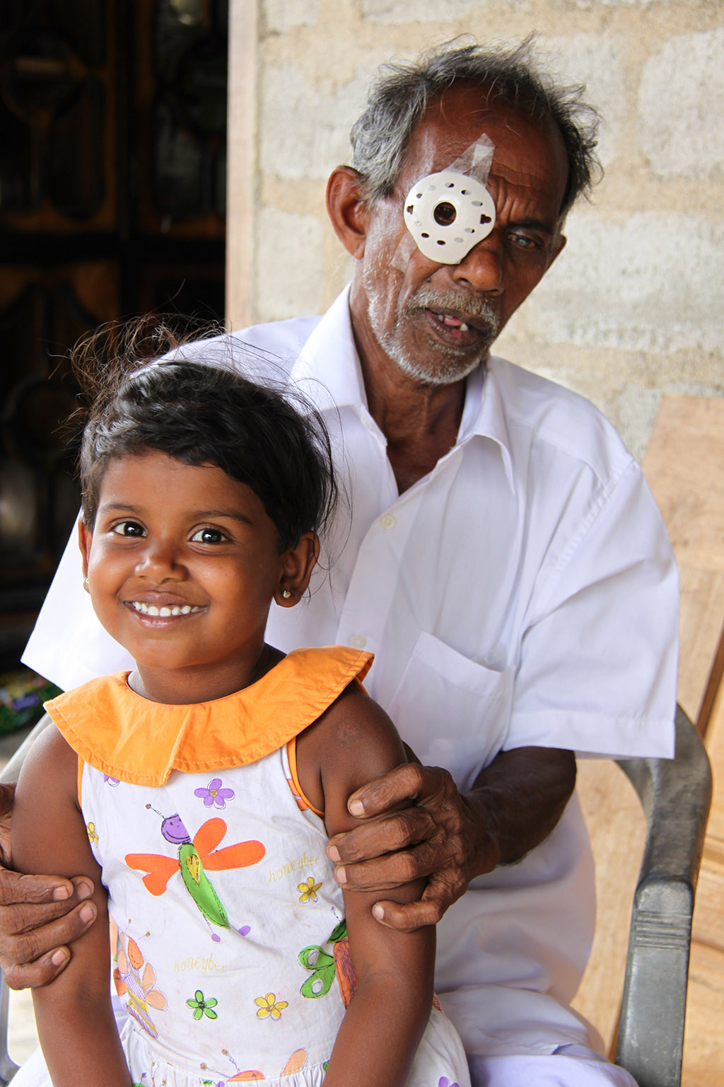 Esikimuthu after his sight-saving operation.