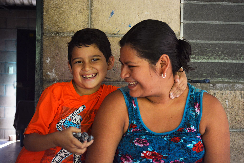 Cruz with his mum