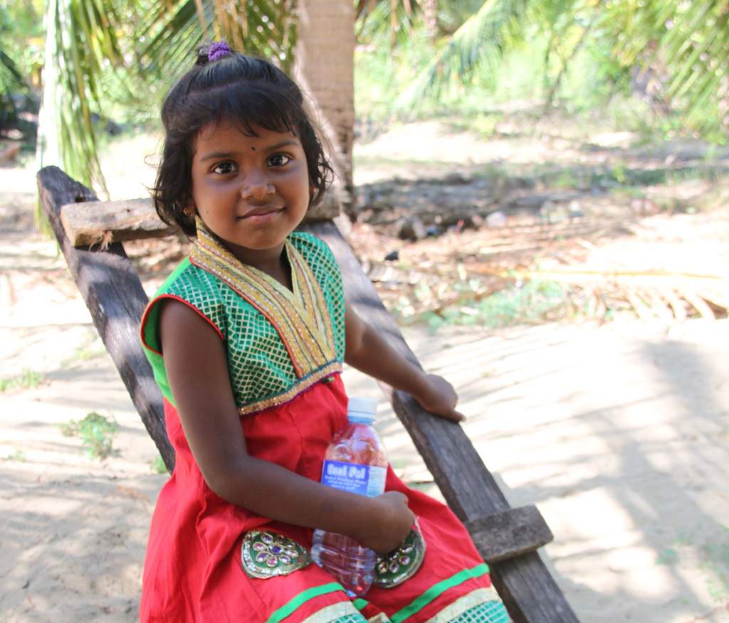 Smiling little girl in Sri Lanka