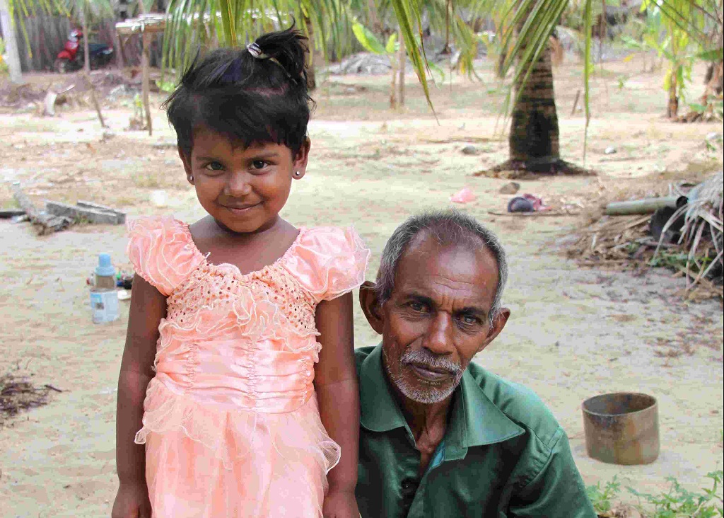 Sri Lankan granddaughter and grandfather