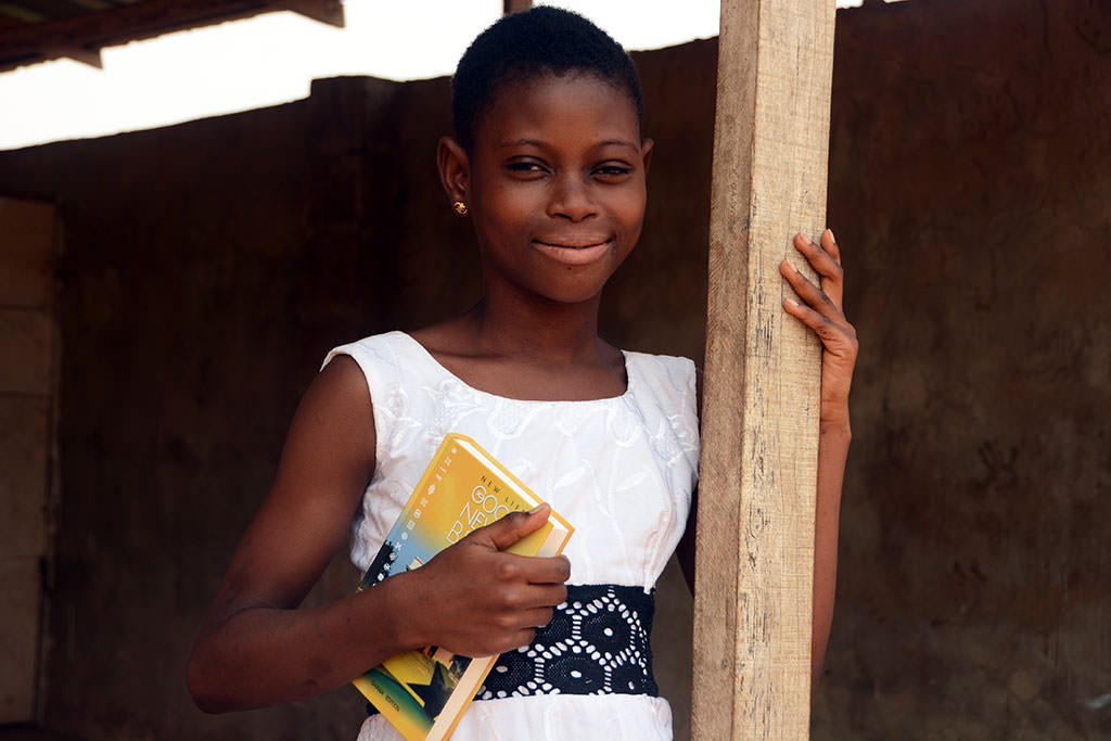 Girl with Bible in Ghana