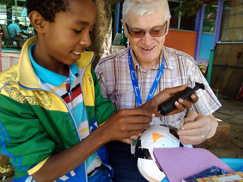 Howard Petch with his sponsored child