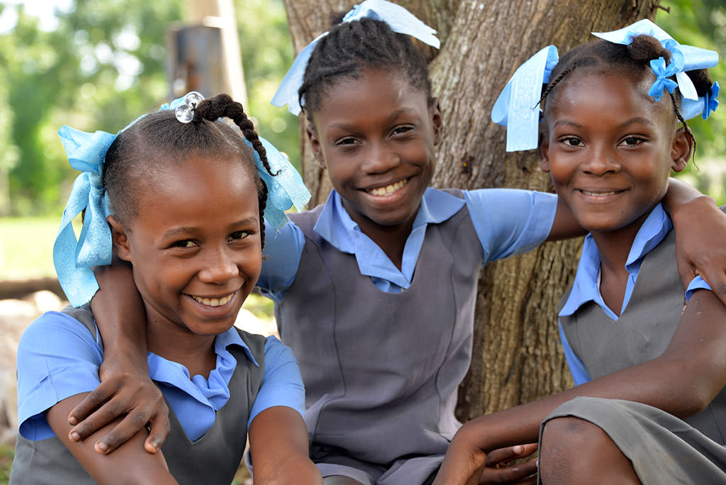 Sponsored girls in Haiti