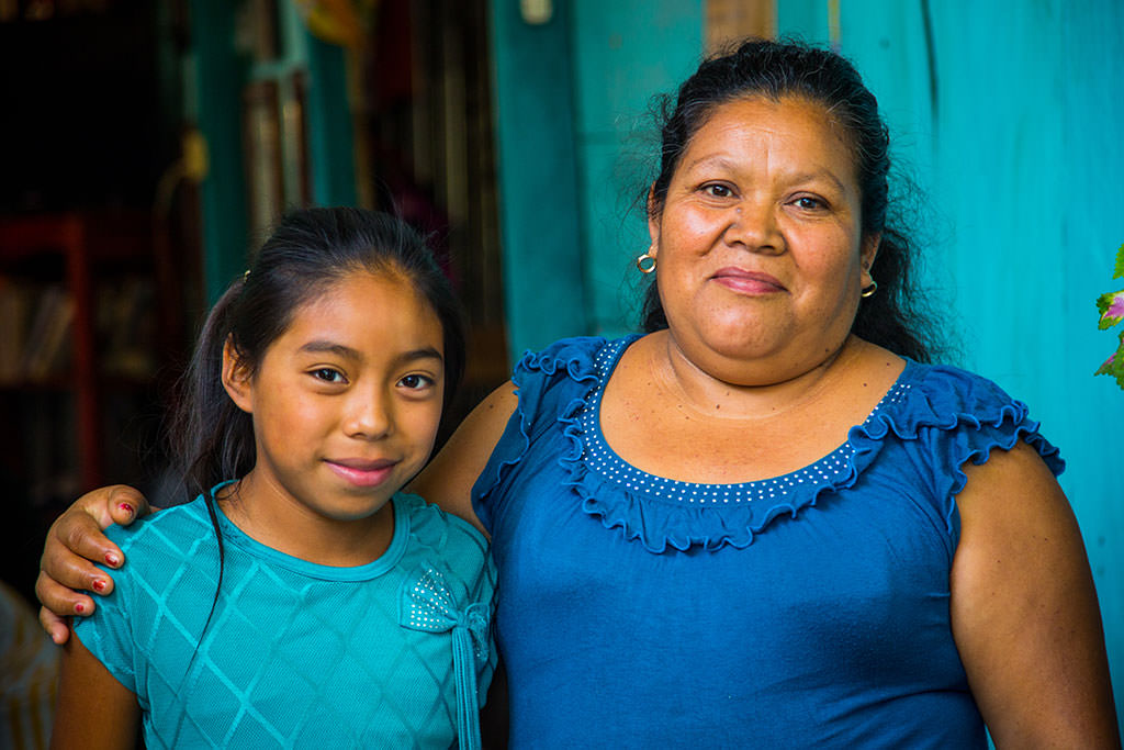 Sponsored child Davni and her adopted mum