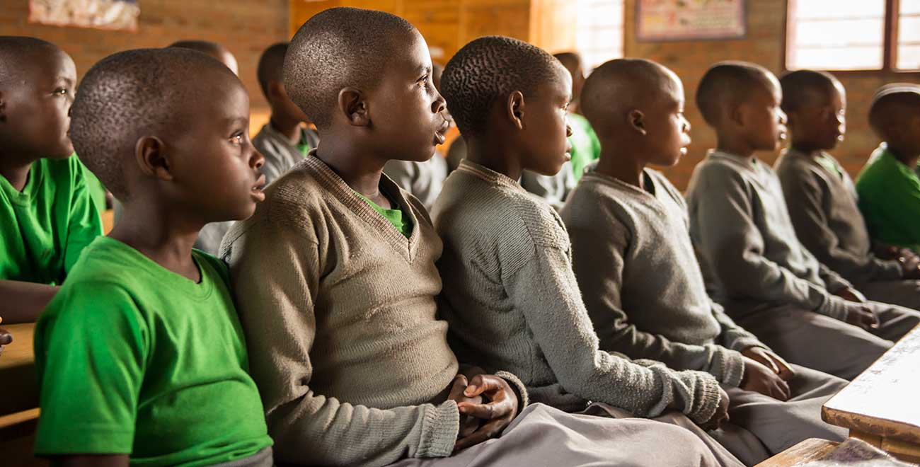Children learning in Rwanda