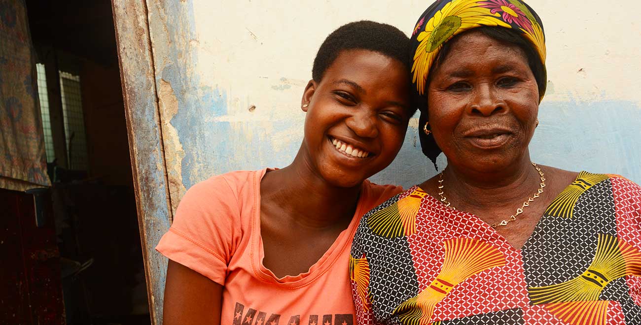 Sponsored child Rosemary and her mum