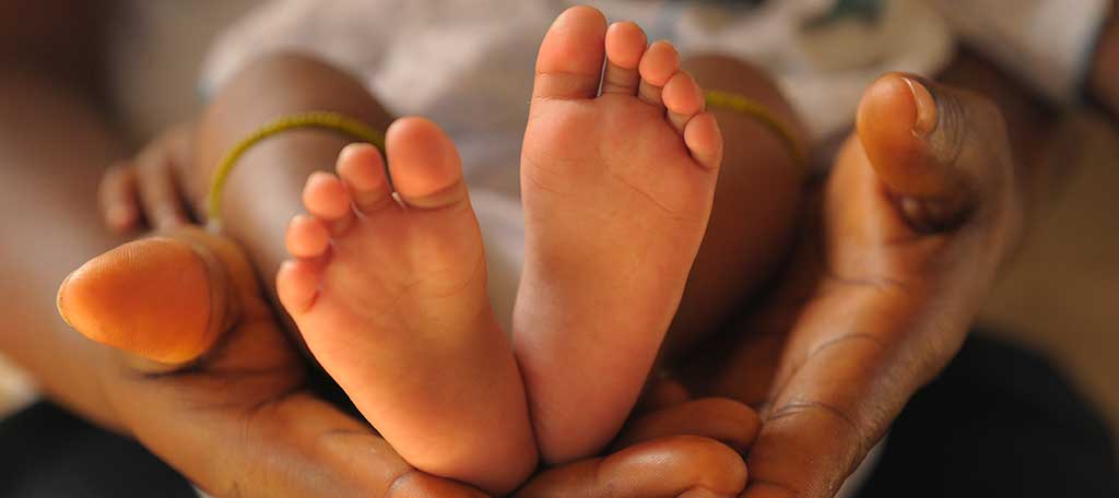 Baby feet in Ghana