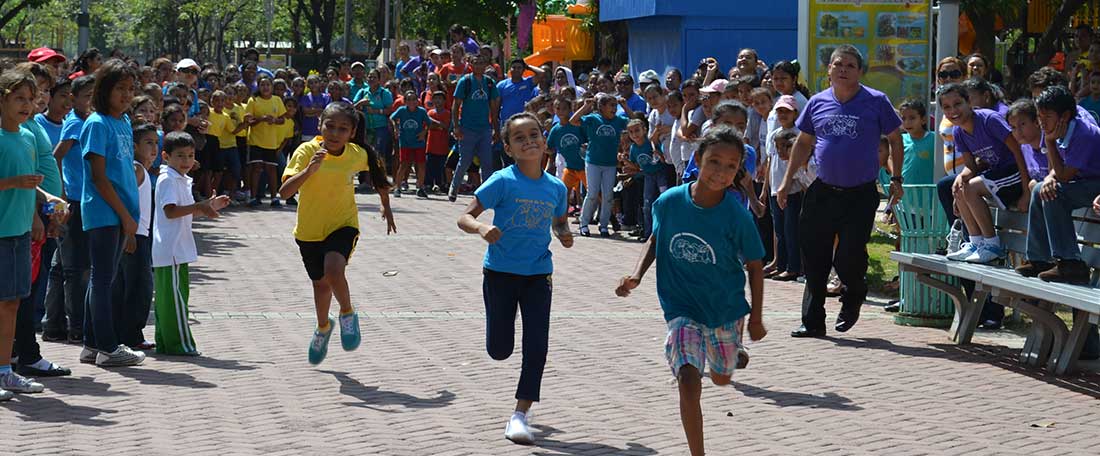 Children running in Nicaragua