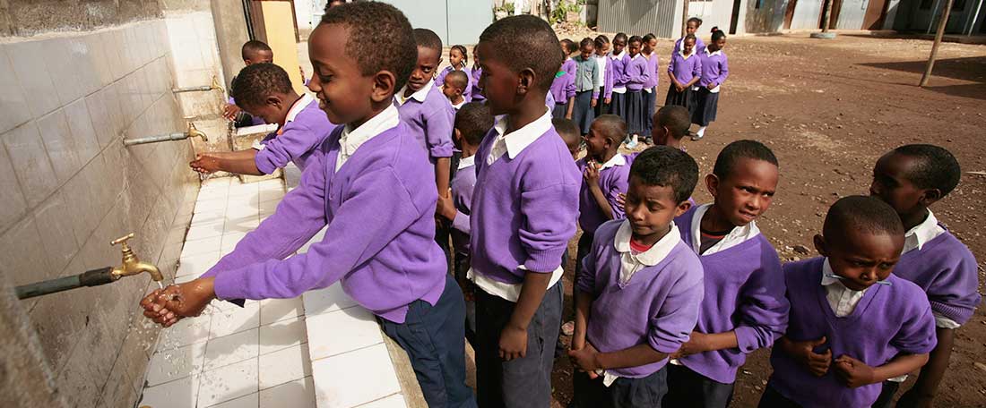 Washing hands in Ethiopia