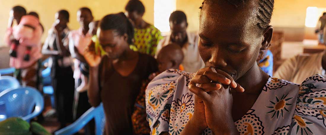 Praying in Kenya