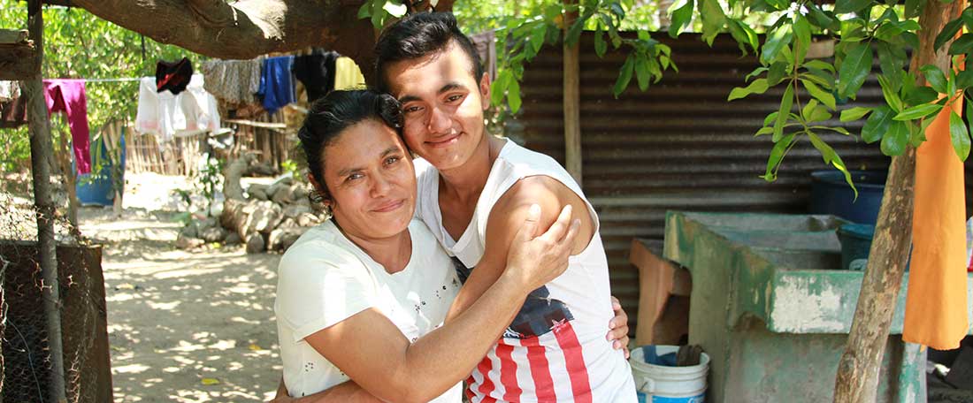 Mother and son in Guatemala