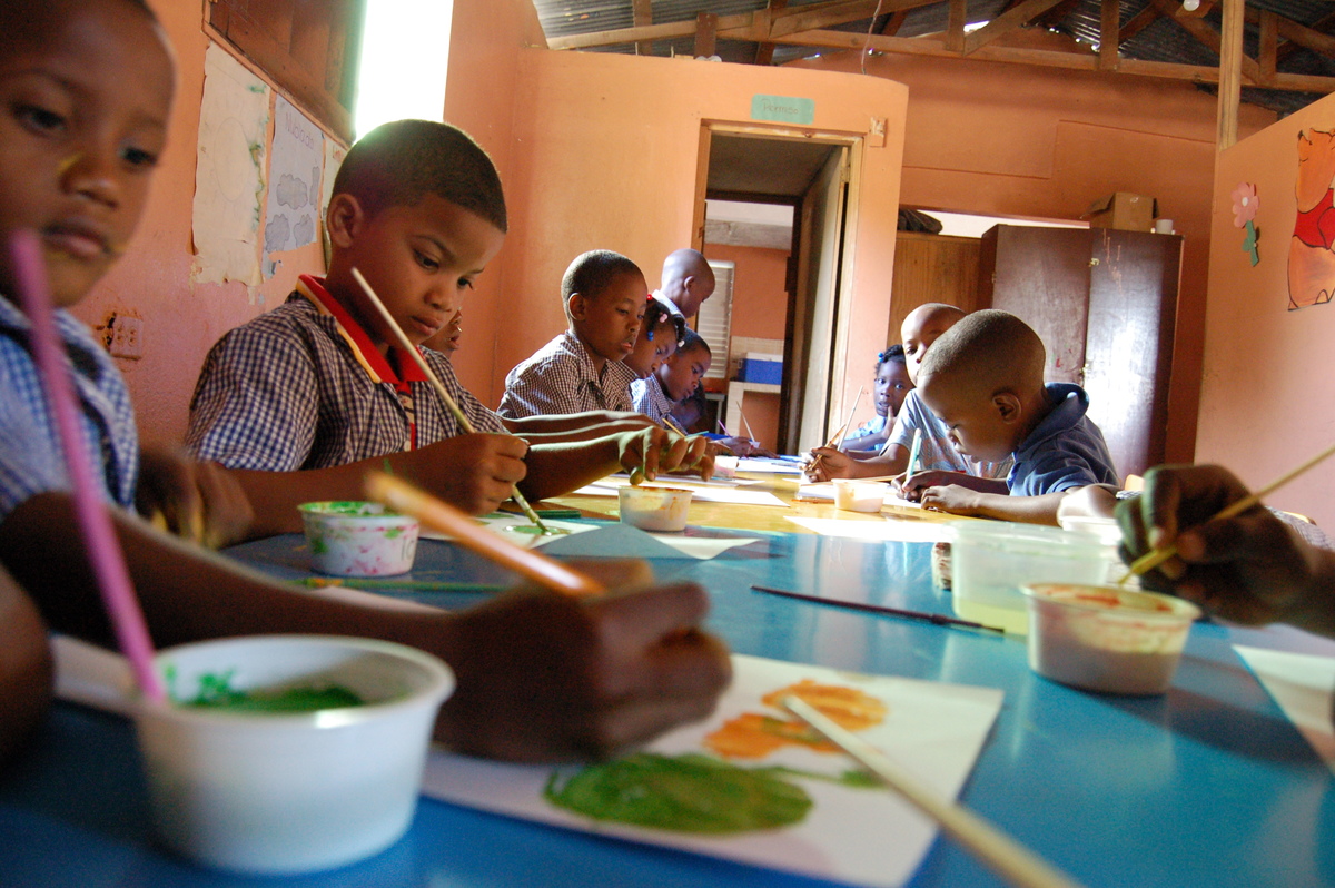 Children painting