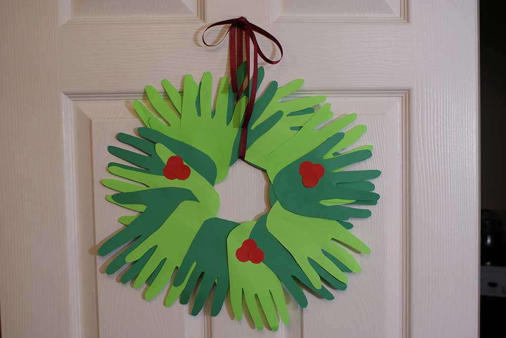 Christmas paper wreath