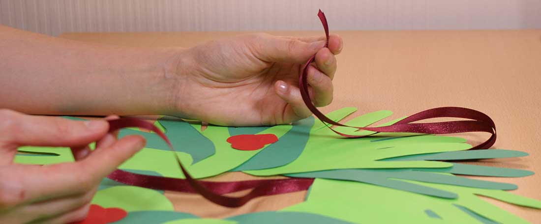 Christmas paper wreath