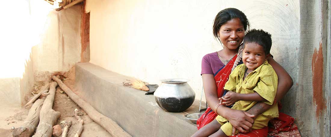 Mother and child in India