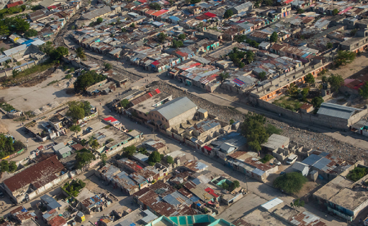 Aerial image of Haiti