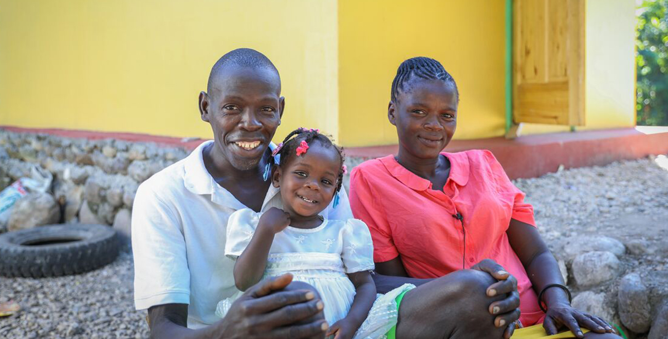 A family in Haiti